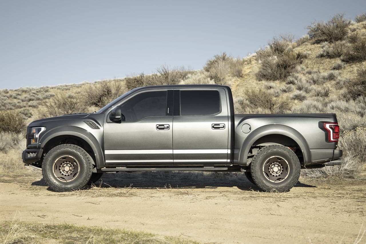 Detail view of 2018 Ford F150 Raptor with wheels