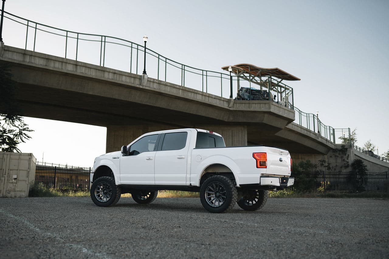 Side profile of 2018 Ford F150 with truck suv wheels