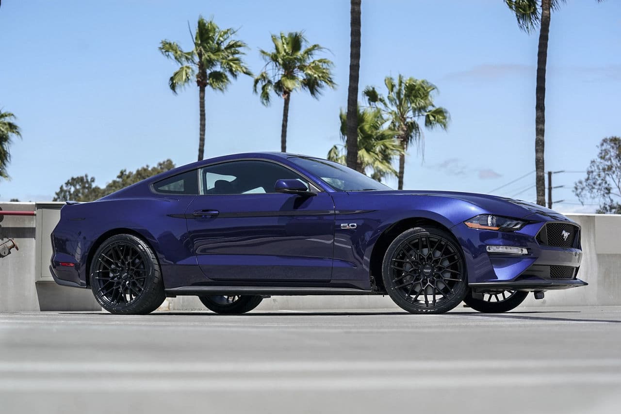 Interior of 2018 Ford Mustang GT with wheels
