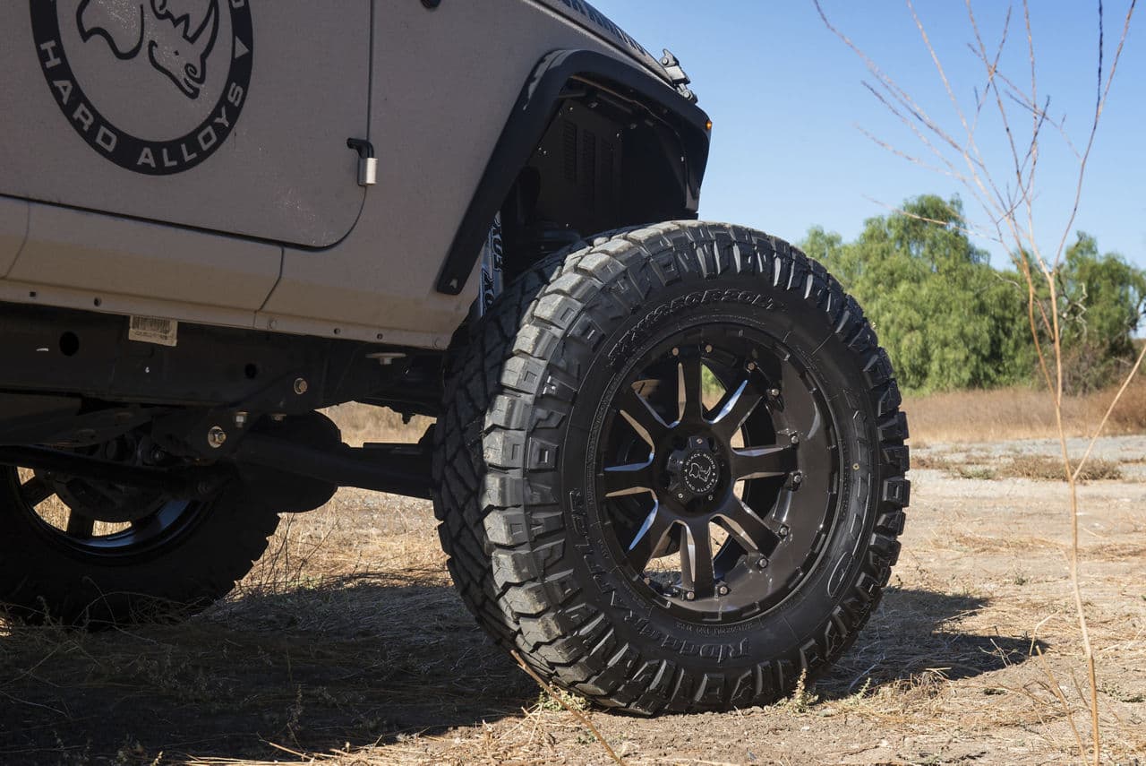 Interior of 2018 Jeep Wrangler with truck suv wheels