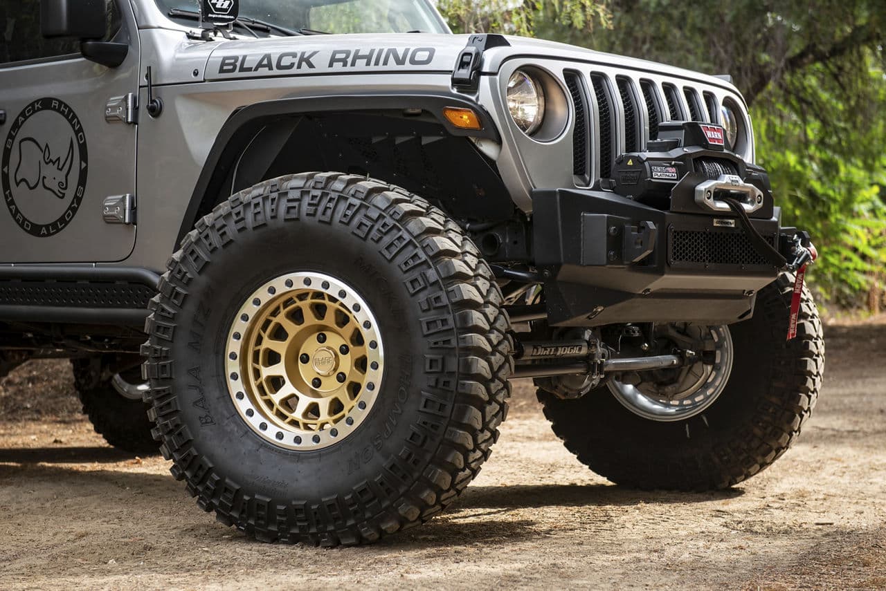 Rear view of 2018 Jeep Wrangler with wheels