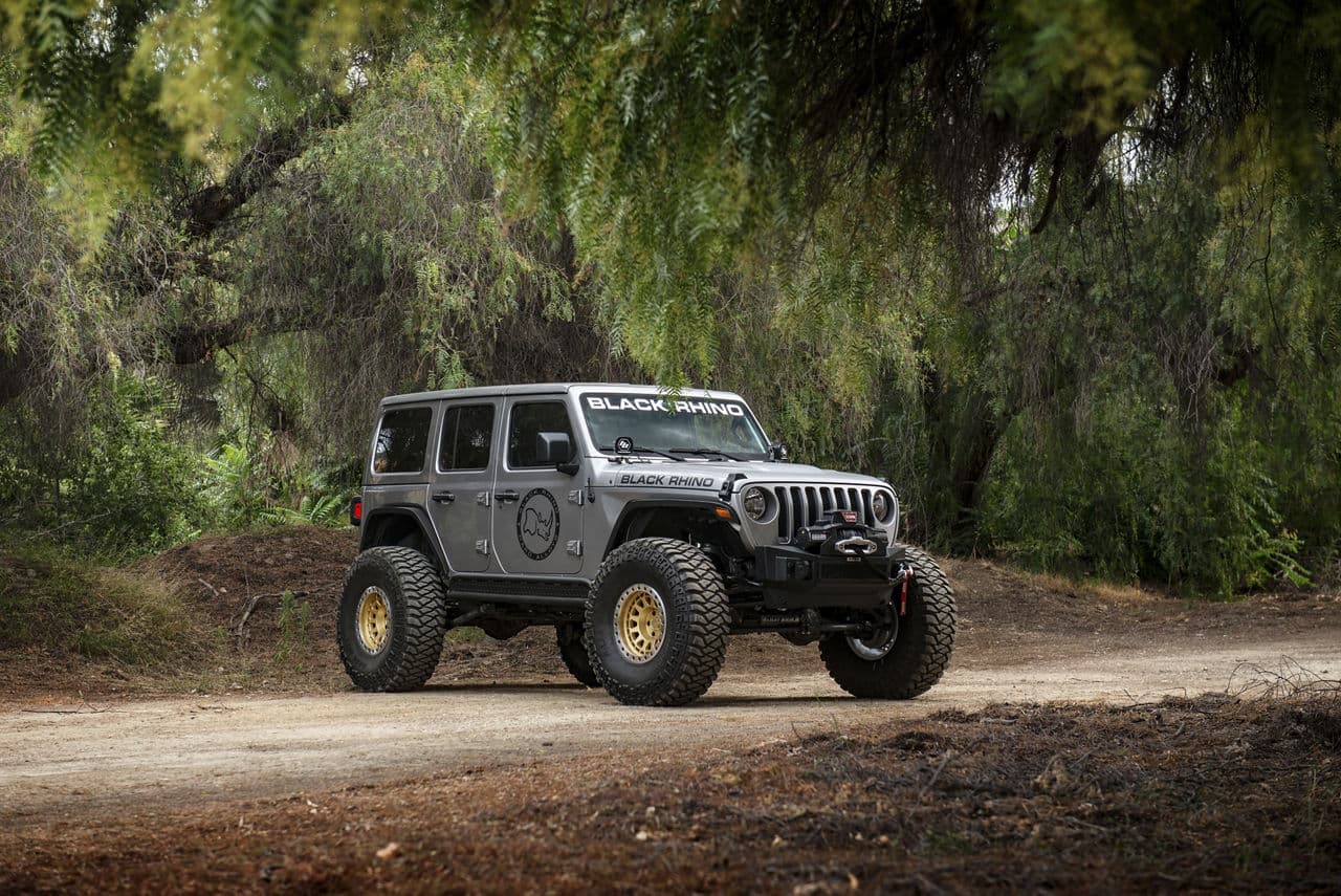 Interior of 2018 Jeep Wrangler with wheels