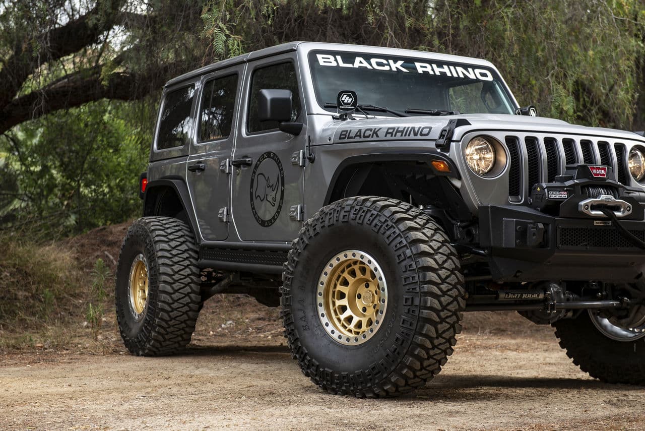Detail view of 2018 Jeep Wrangler with wheels