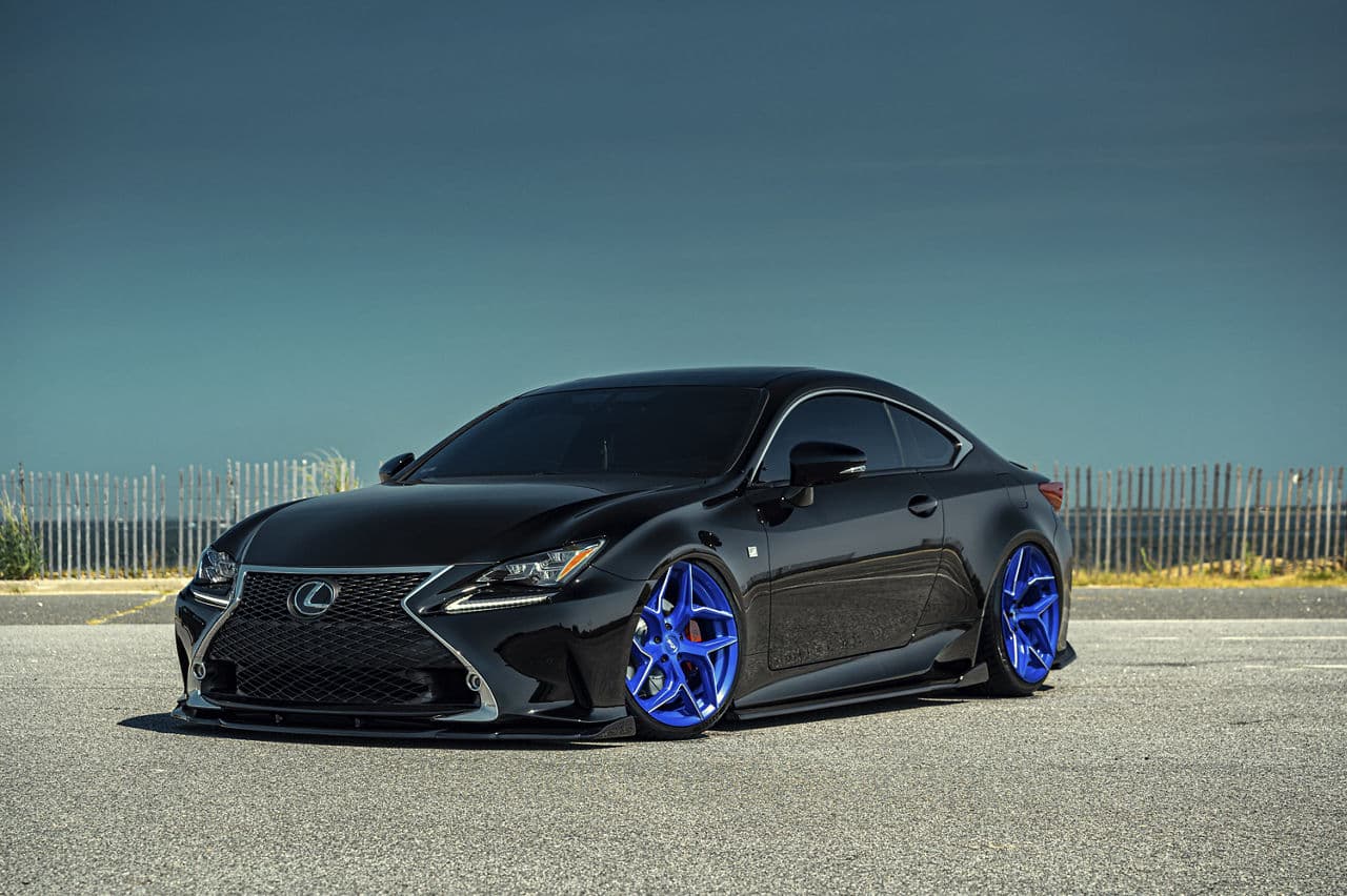 Interior of 2018 Lexus RC350 with vehicle wraps