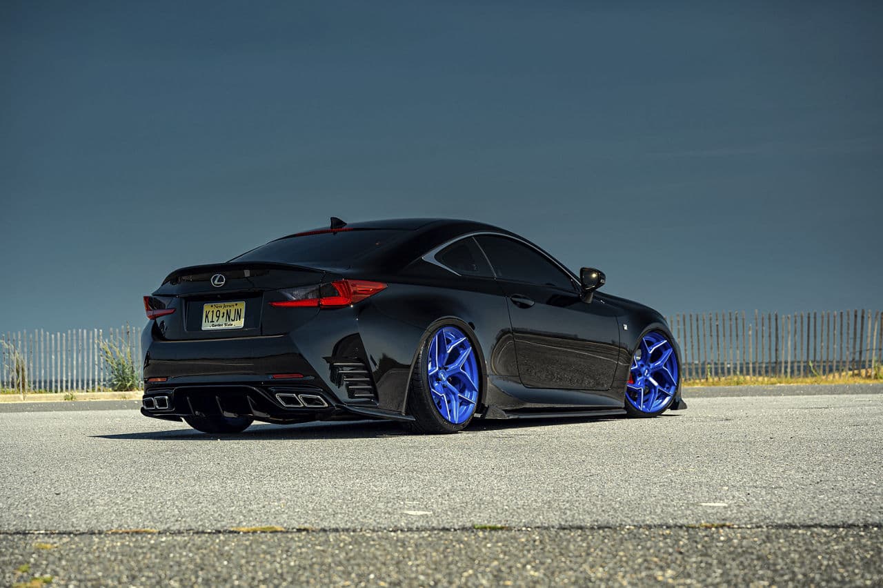 Detail view of 2018 Lexus RC350 with vehicle wraps