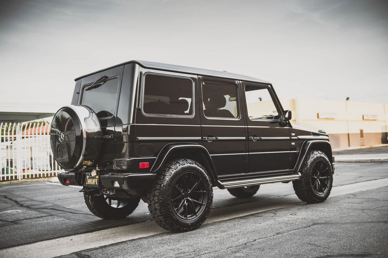 Rear view of 2018 Mercedes-Benz G550 with wheels