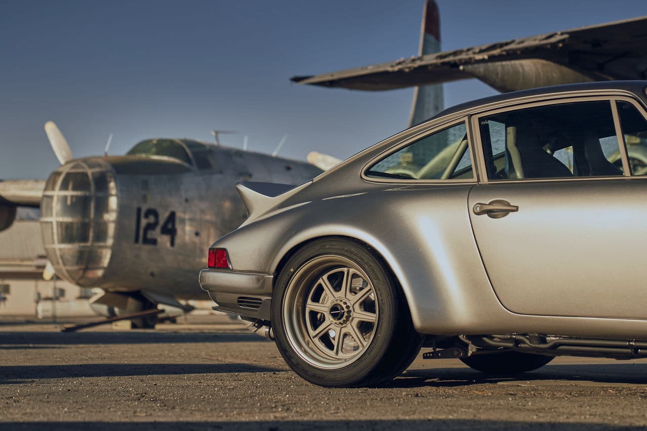 Rear view of 2018 Porsche 911 with wheels