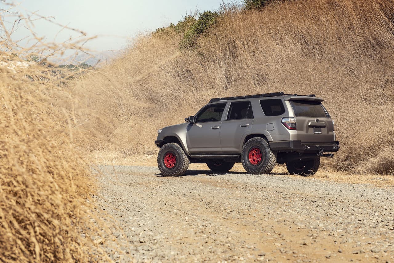 Side profile of 2018 Toyota 4Runner with truck suv wheels
