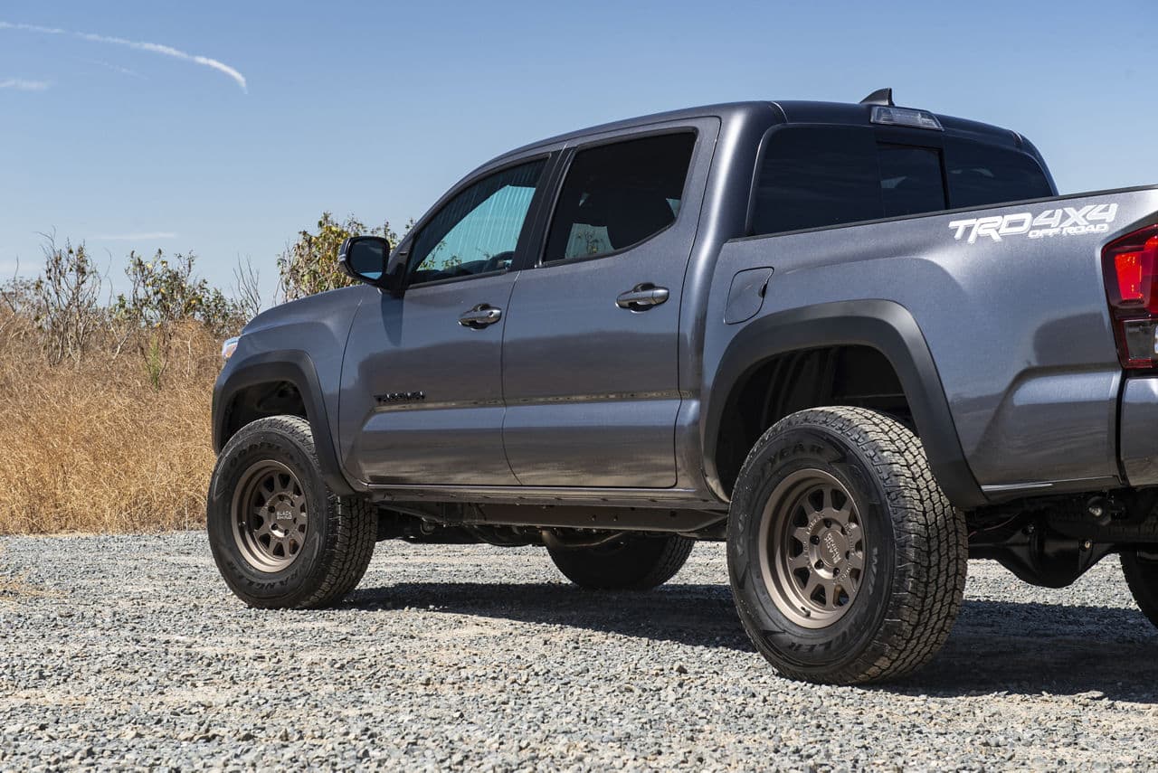 Rear view of 2018 Toyota Tacoma TRD with truck suv wheels