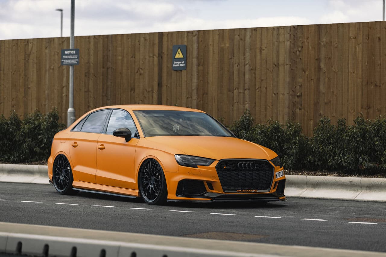 Interior of 2019 Audi RS3 with wheels