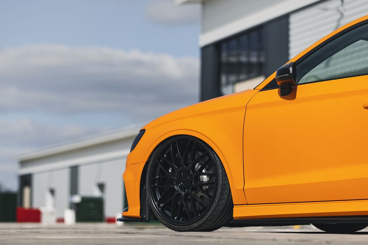 Detail view of 2019 Audi RS3 with wheels