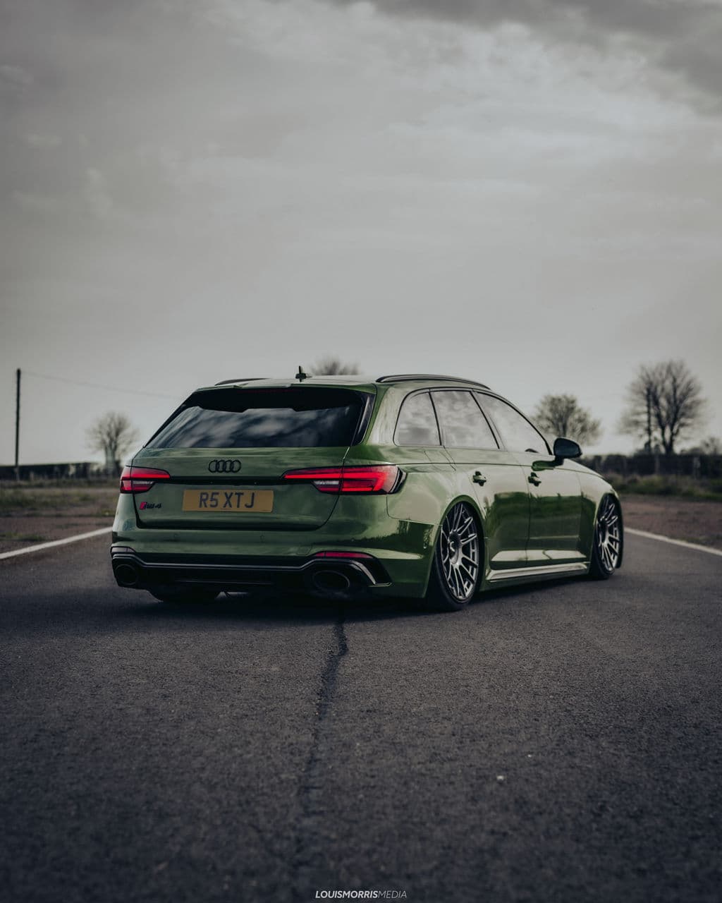 Interior of 2019 Audi RS4 with wheels