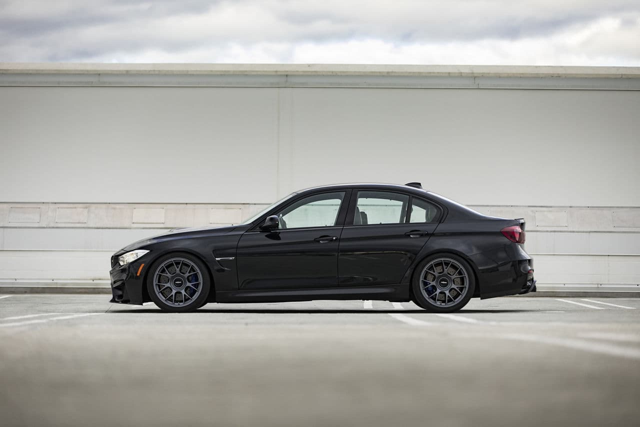 Detail view of 2019 BMW M3 with wheels