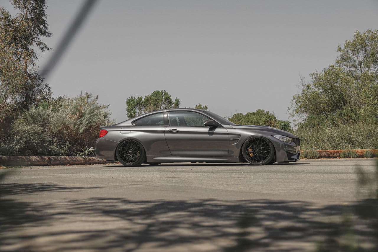 Interior of 2019 BMW M4 with wheels