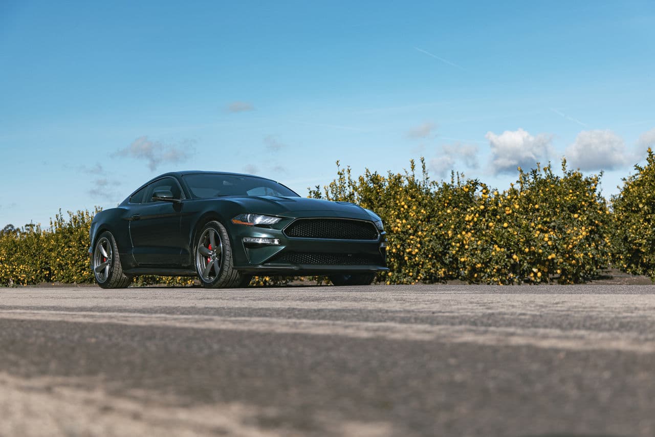Front view of 2019 Ford Mustang Bullitt with wheels