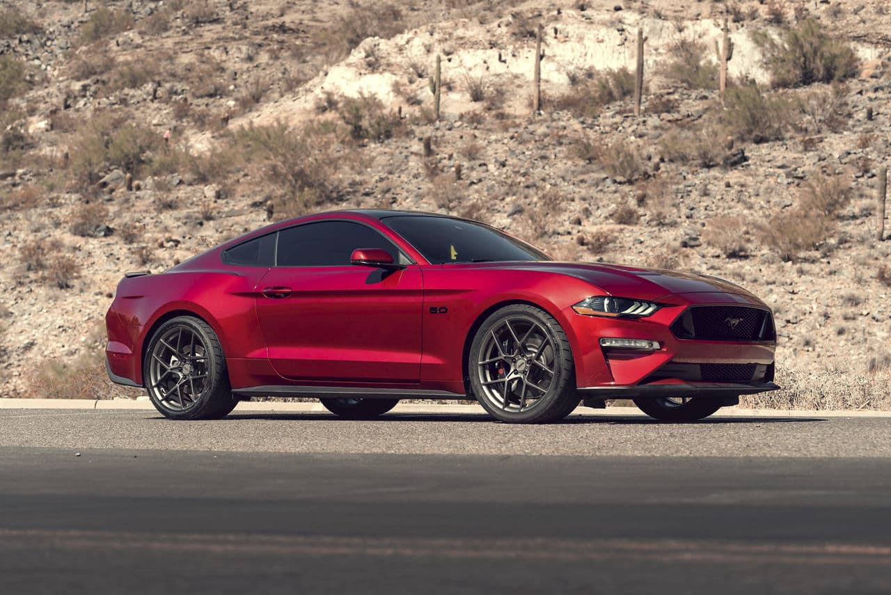Front view of 2019 Ford Mustang GT with wheels