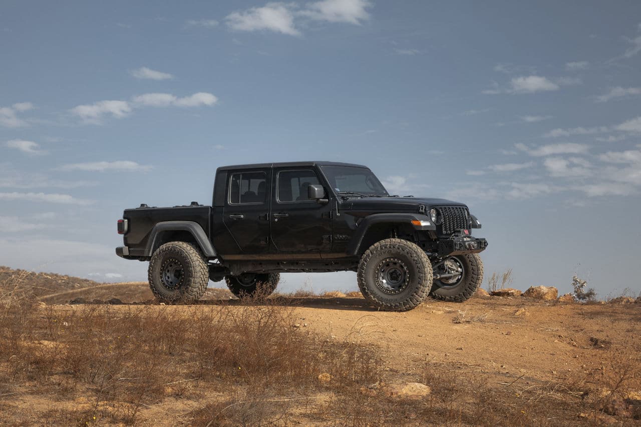 Interior of 2019 Jeep Gladiator with wheels