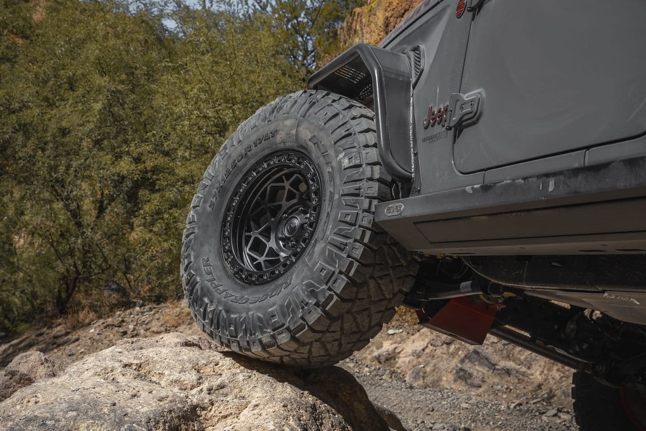 Detail view of 2019 Jeep Wrangler with wheels