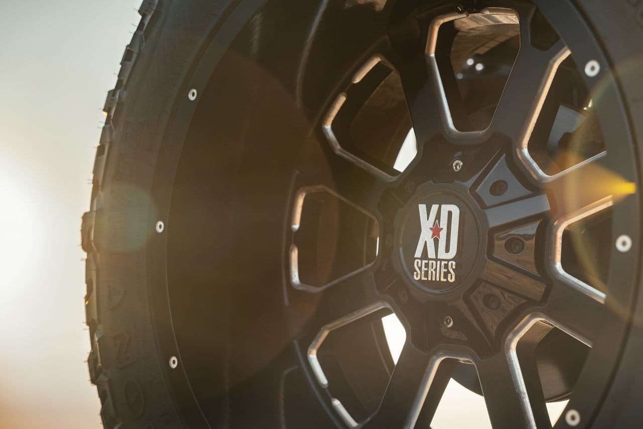 Detail view of 2019 Jeep Wrangler with wheels