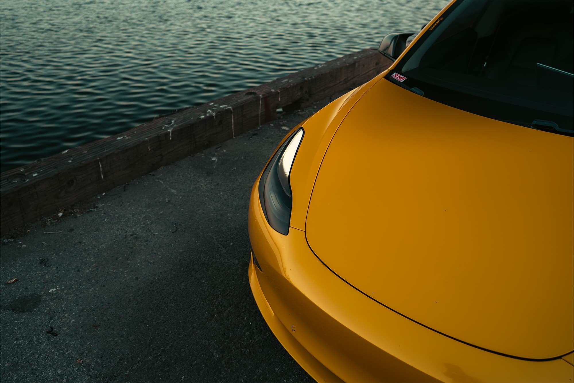 2019 Tesla Model 3 — tuner wheels, detail view