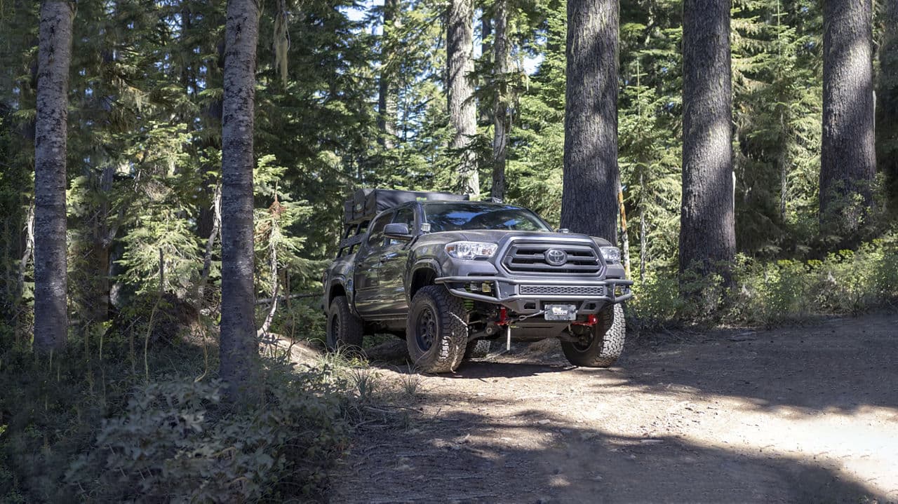 Side profile of 2019 Toyota Tacoma with truck suv wheels