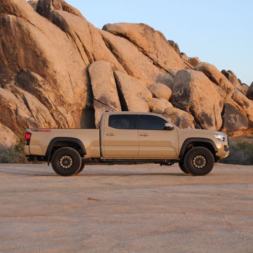Detail view of 2019 Toyota Tacoma with truck suv wheels