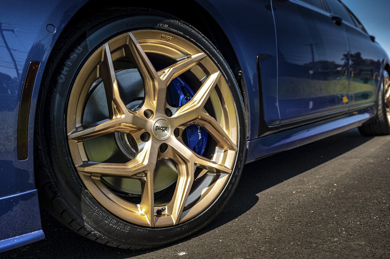 Interior of 2020 BMW Alpina B7 with wheels