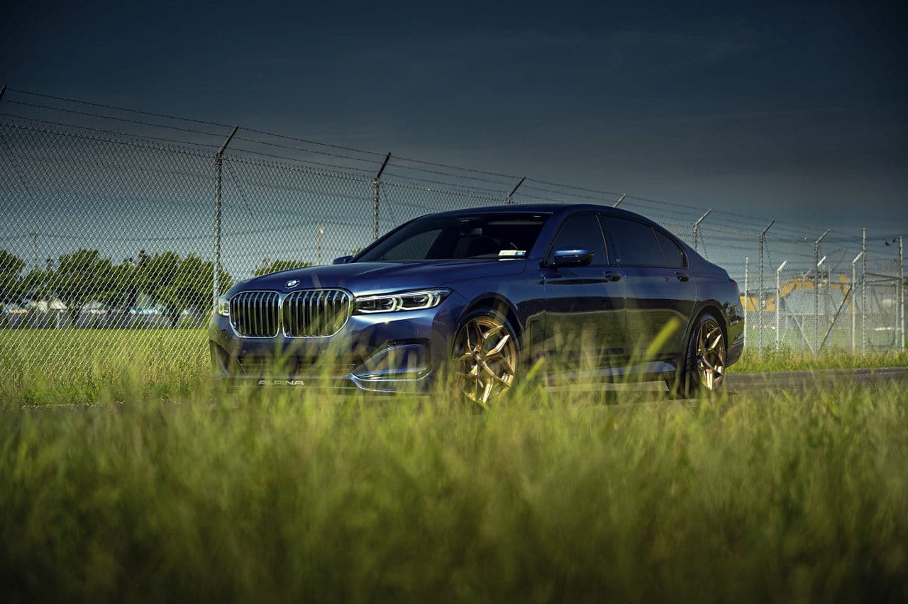 Detail view of 2020 BMW Alpina B7 with wheels