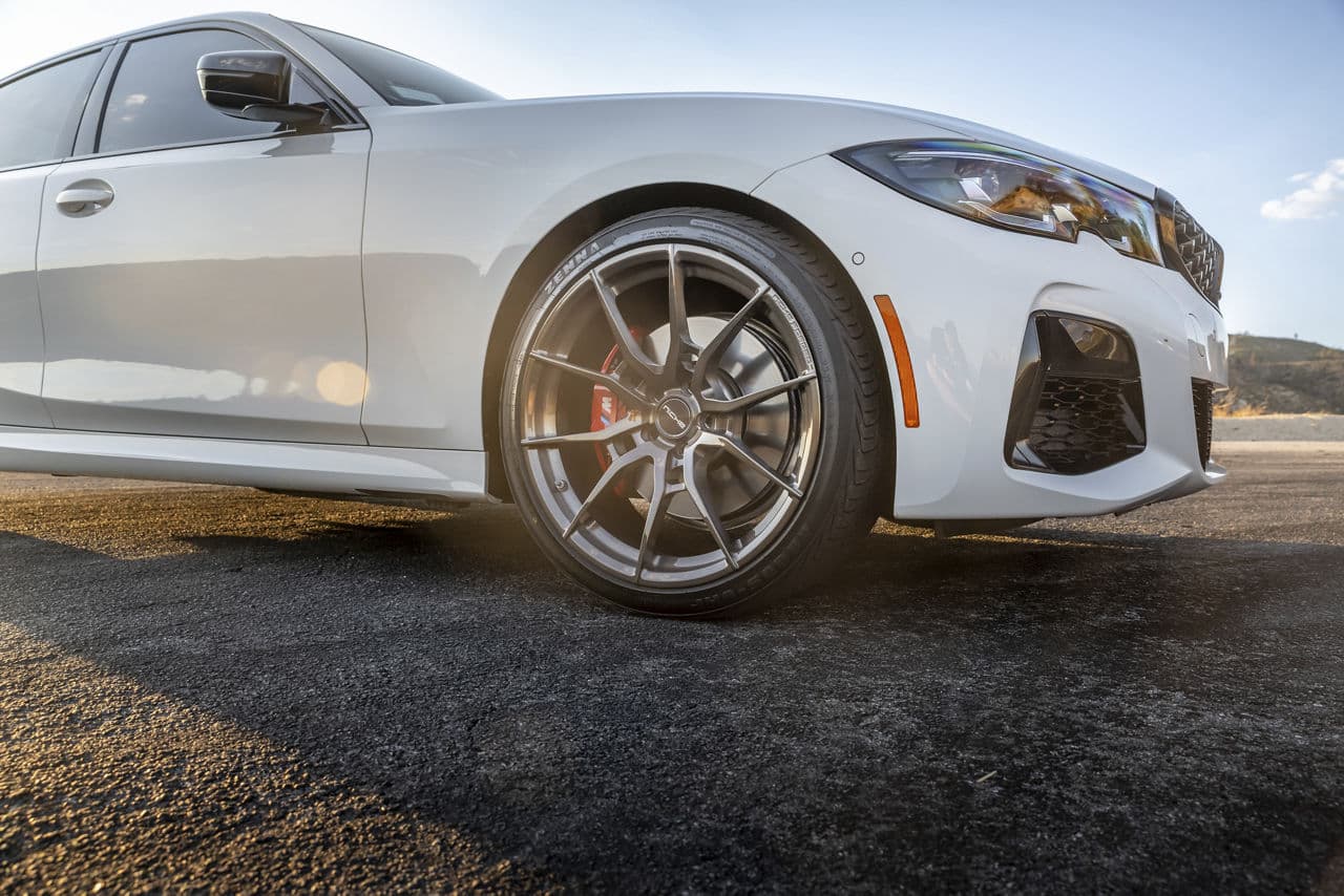 Detail view of 2020 BMW M340i with wheels