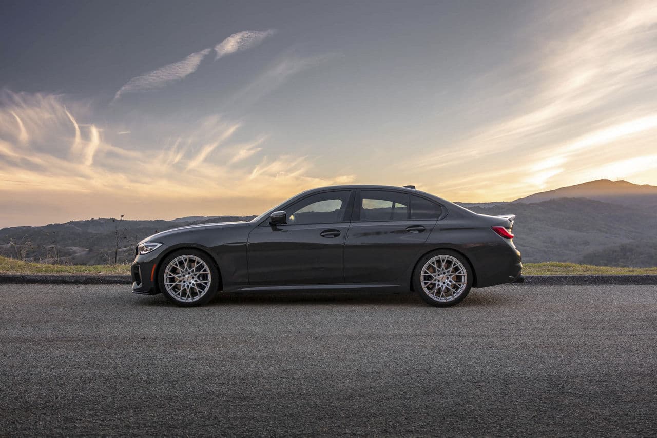 Interior of 2020 BMW M340i with wheels