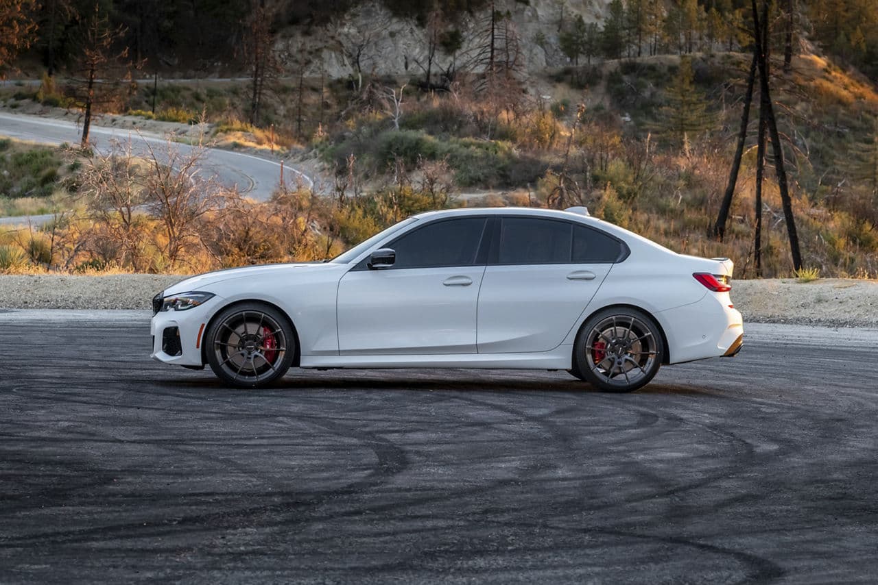 Rear view of 2020 BMW M340i with wheels