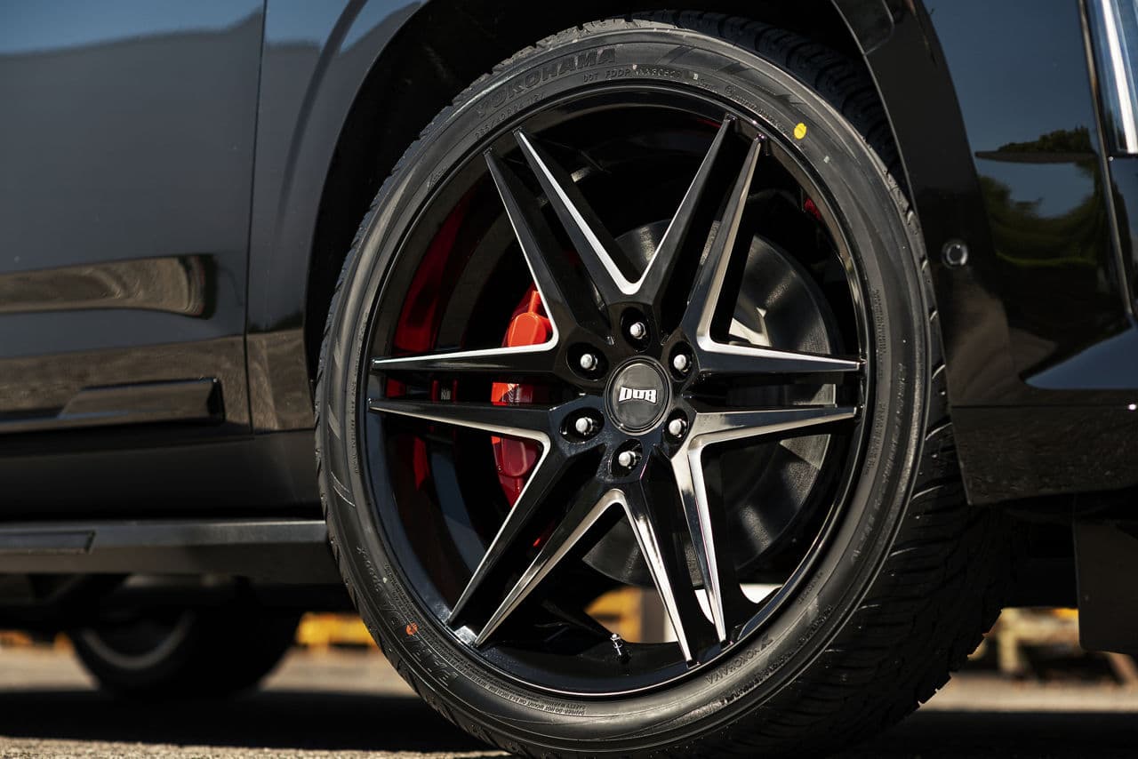 Interior of 2020 Cadillac Escalade with wheels