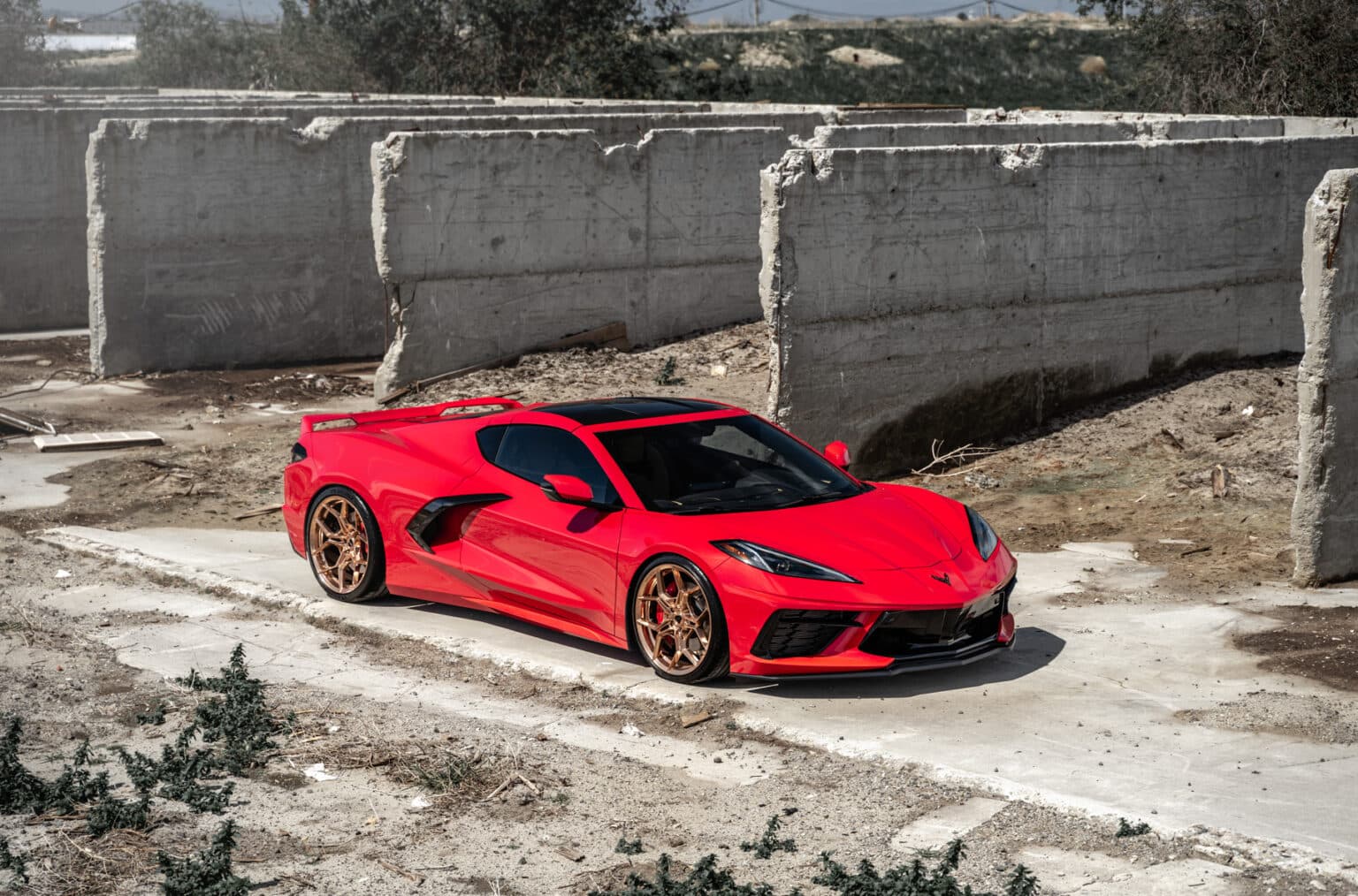2020 Chevrolet Corvette C8 — lowering springs, front view