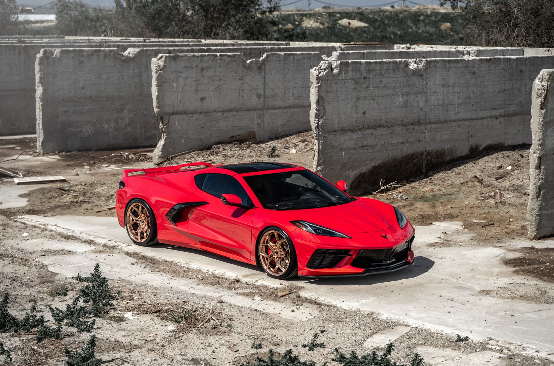 2020 Chevrolet Corvette C8 — lowering springs, side profile