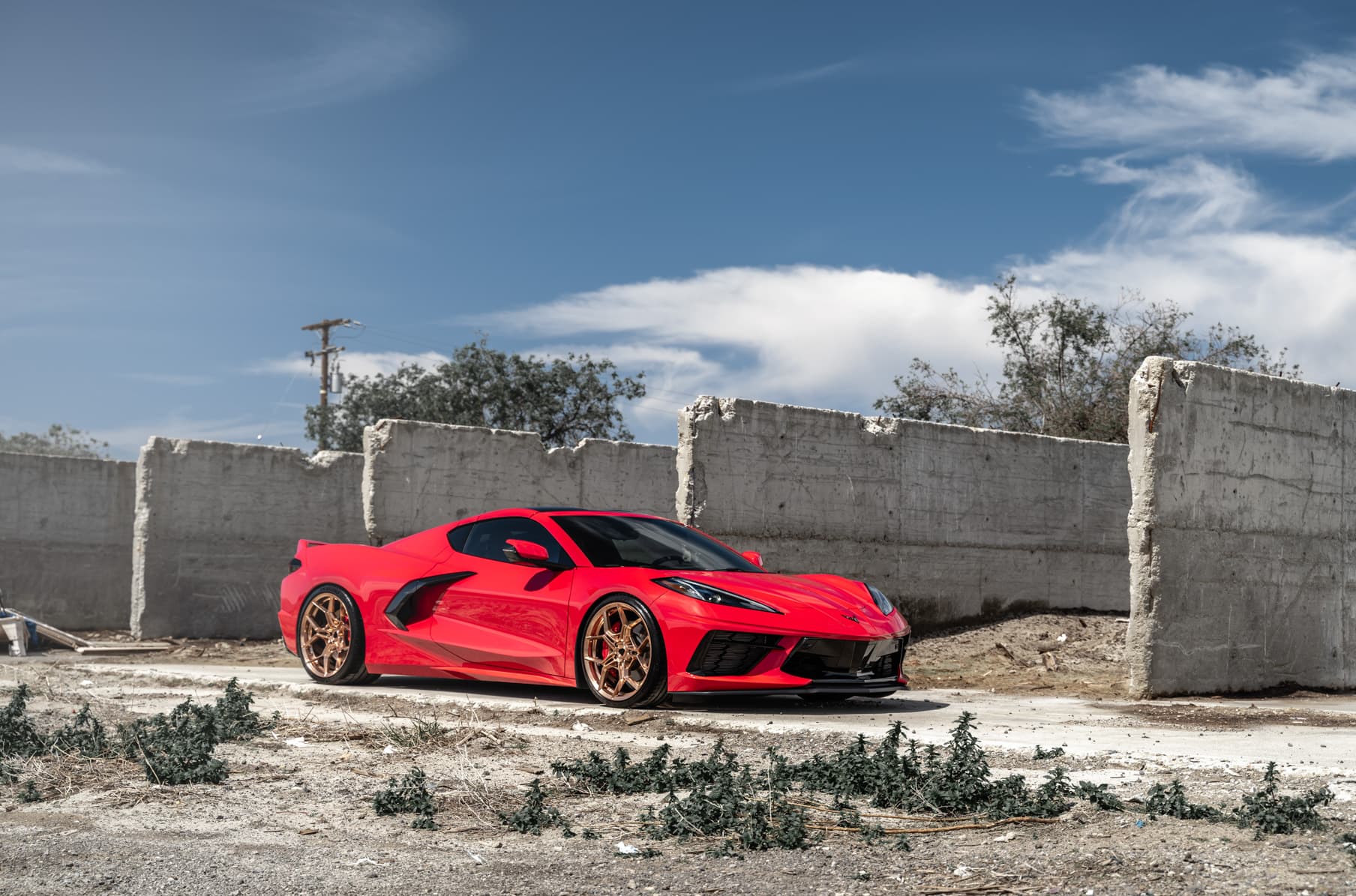 2020 Chevrolet Corvette C8 — lowering springs, detail view