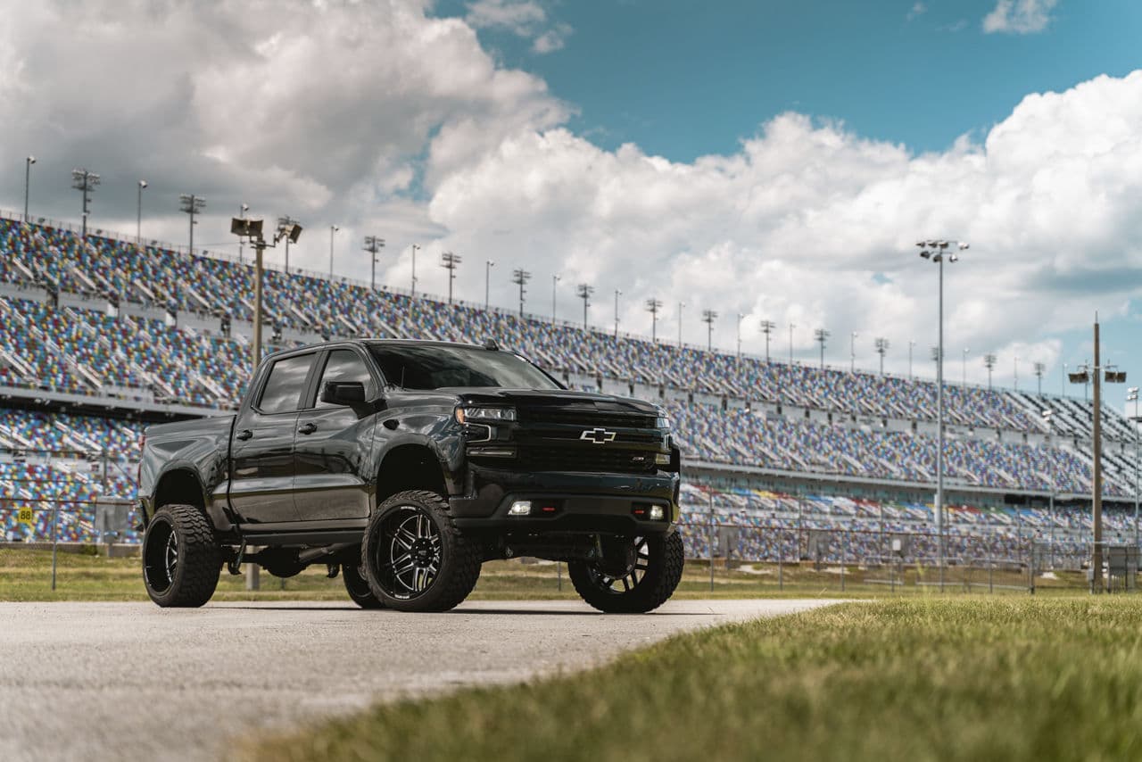 Front view of 2020 Chevrolet Silverado with wheels