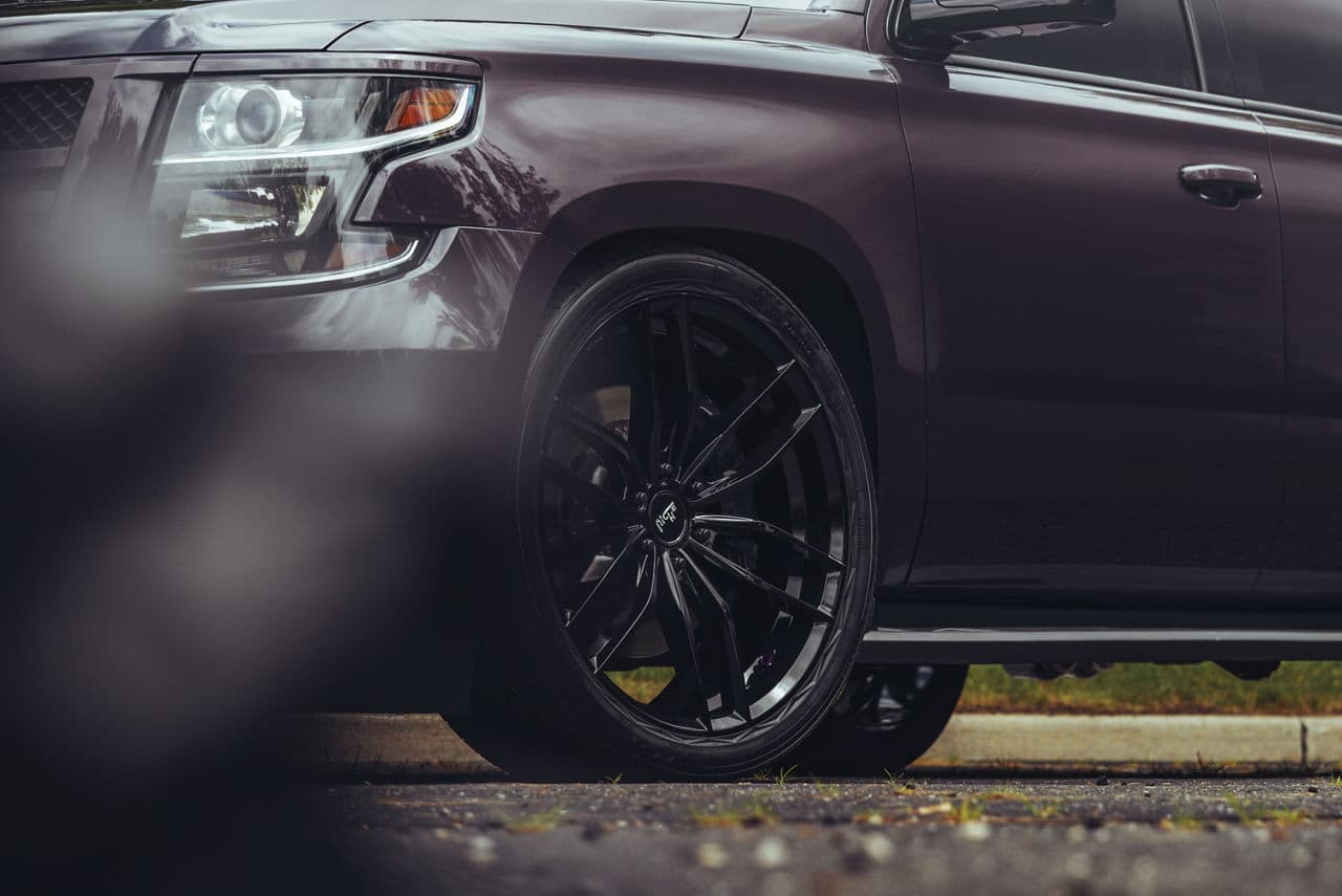 Interior of 2020 Chevrolet Tahoe with wheels