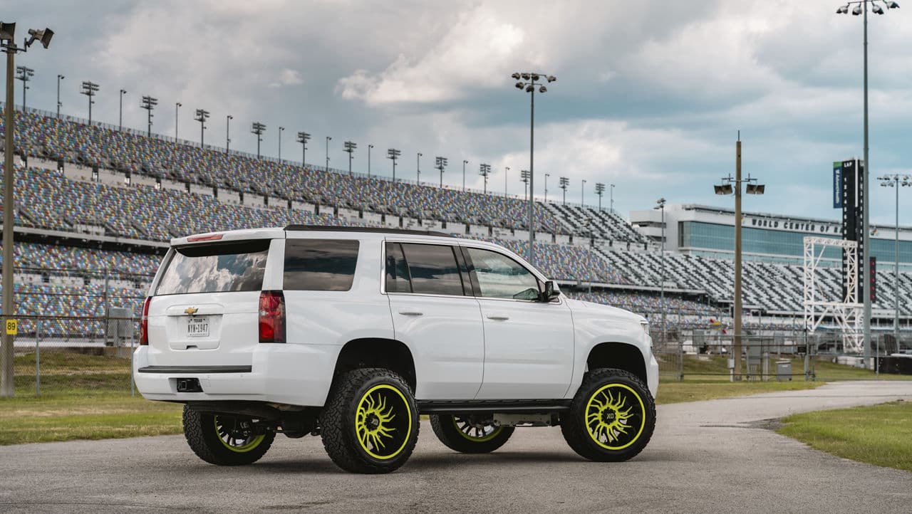 Interior of 2020 Chevrolet Tahoe with wheels
