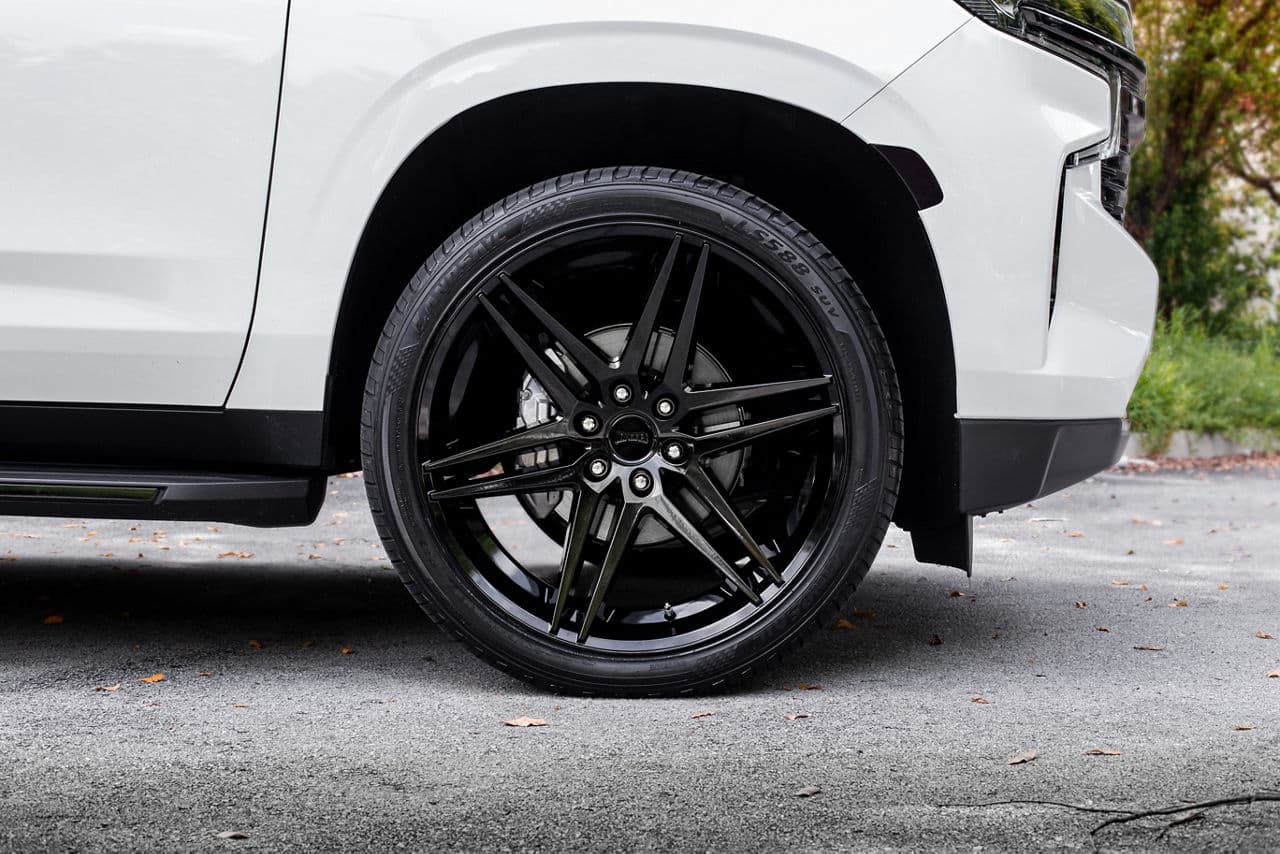 Interior of 2020 Chevrolet Tahoe with wheels