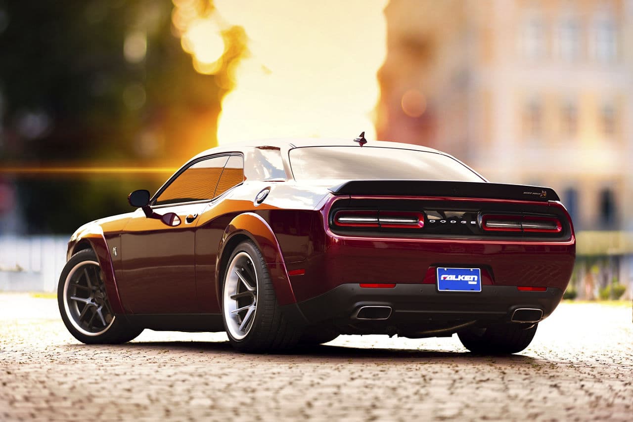 Detail view of 2020 Dodge Challenger Scatpack with wheels