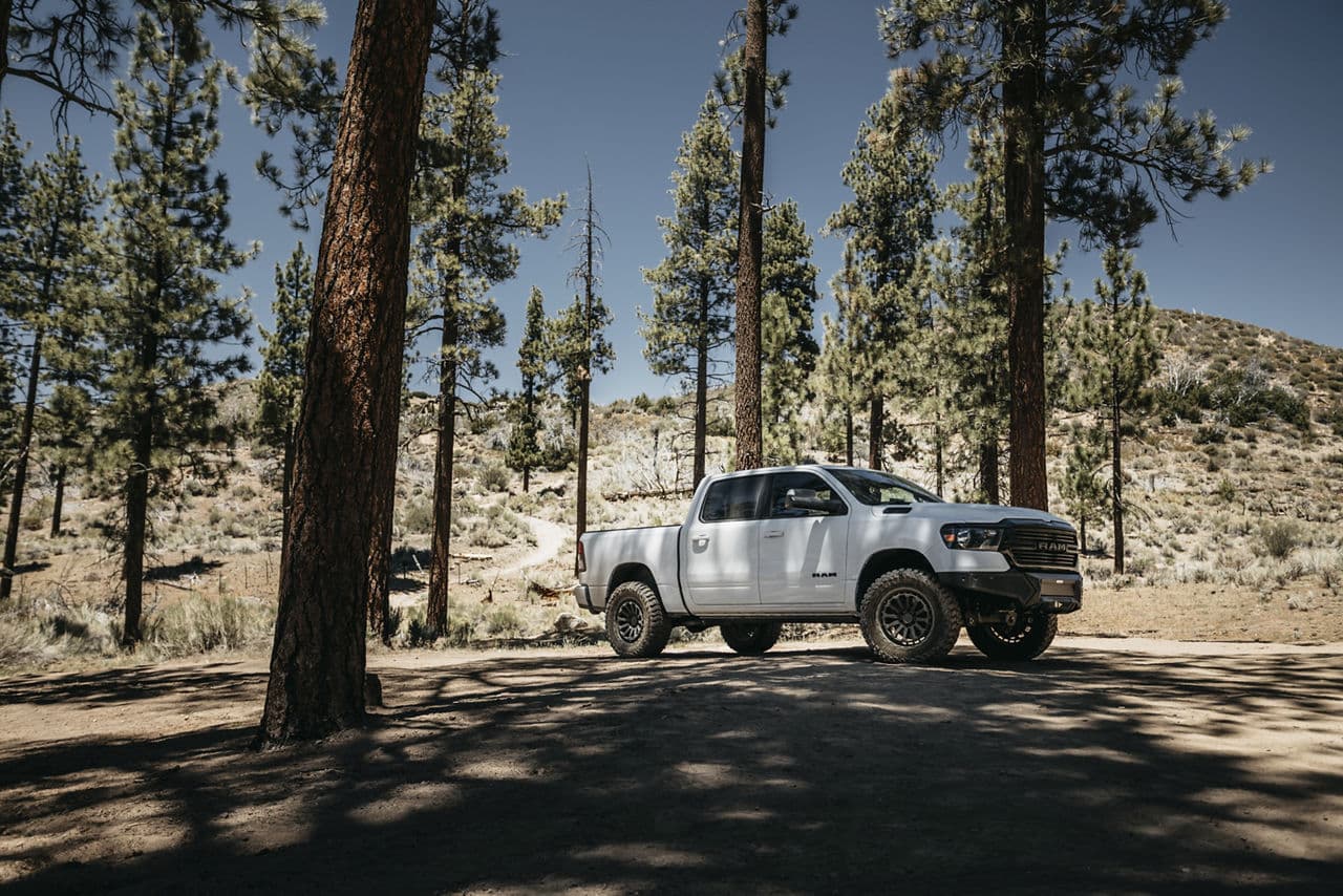 Front view of 2020 Dodge Ram 1500 with wheels