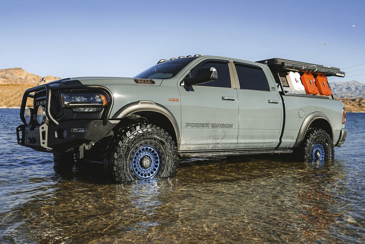 Front view of 2020 Dodge Ram 2500 with vehicle wraps