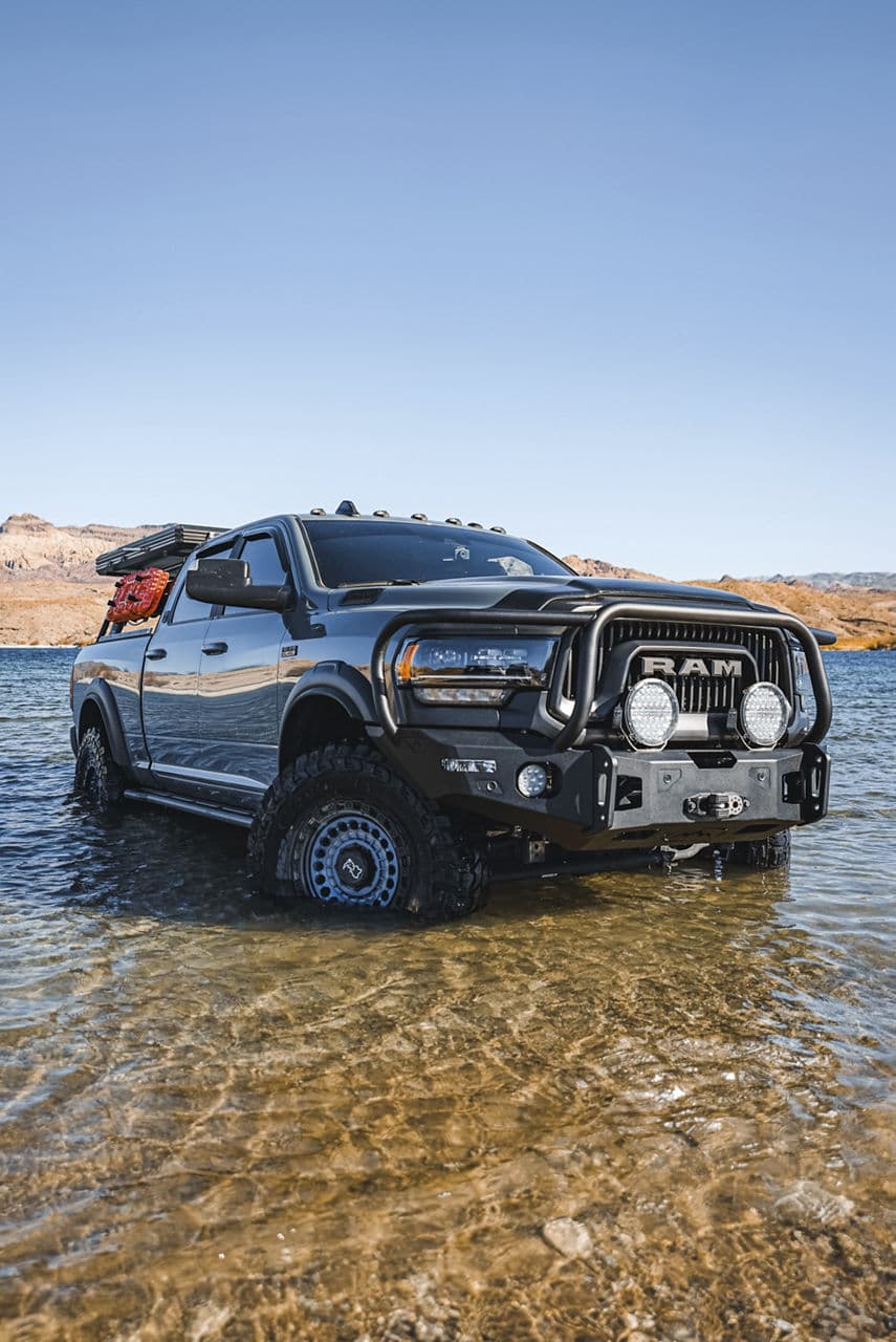 Side profile of 2020 Dodge Ram 2500 with vehicle wraps