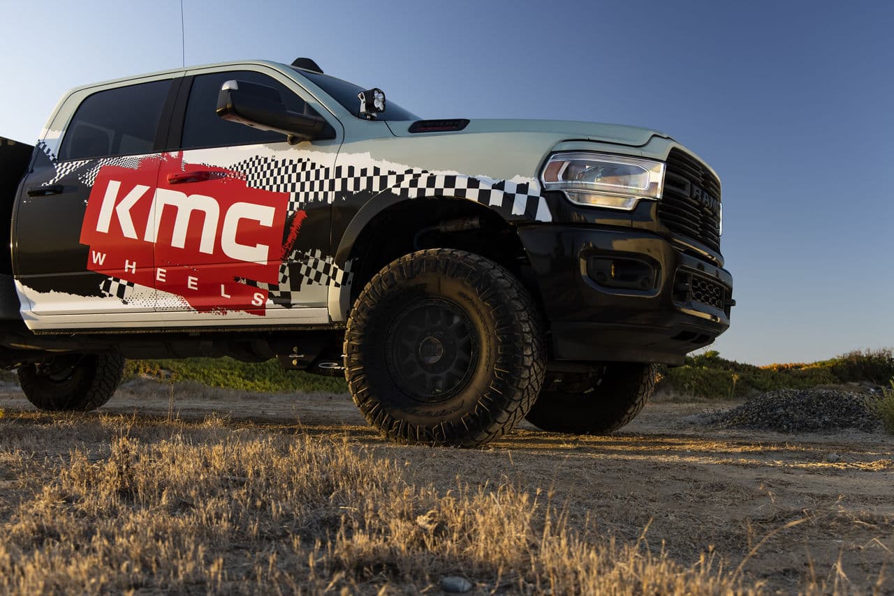 Side profile of 2020 Dodge Ram 3500HD with wheels