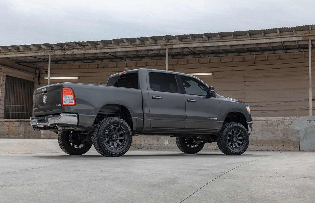 Side profile of 2020 Dodge Ram Bighorn with wheels
