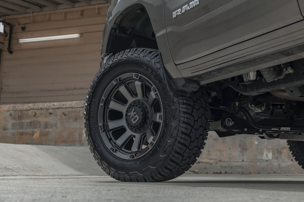Rear view of 2020 Dodge Ram Bighorn with wheels