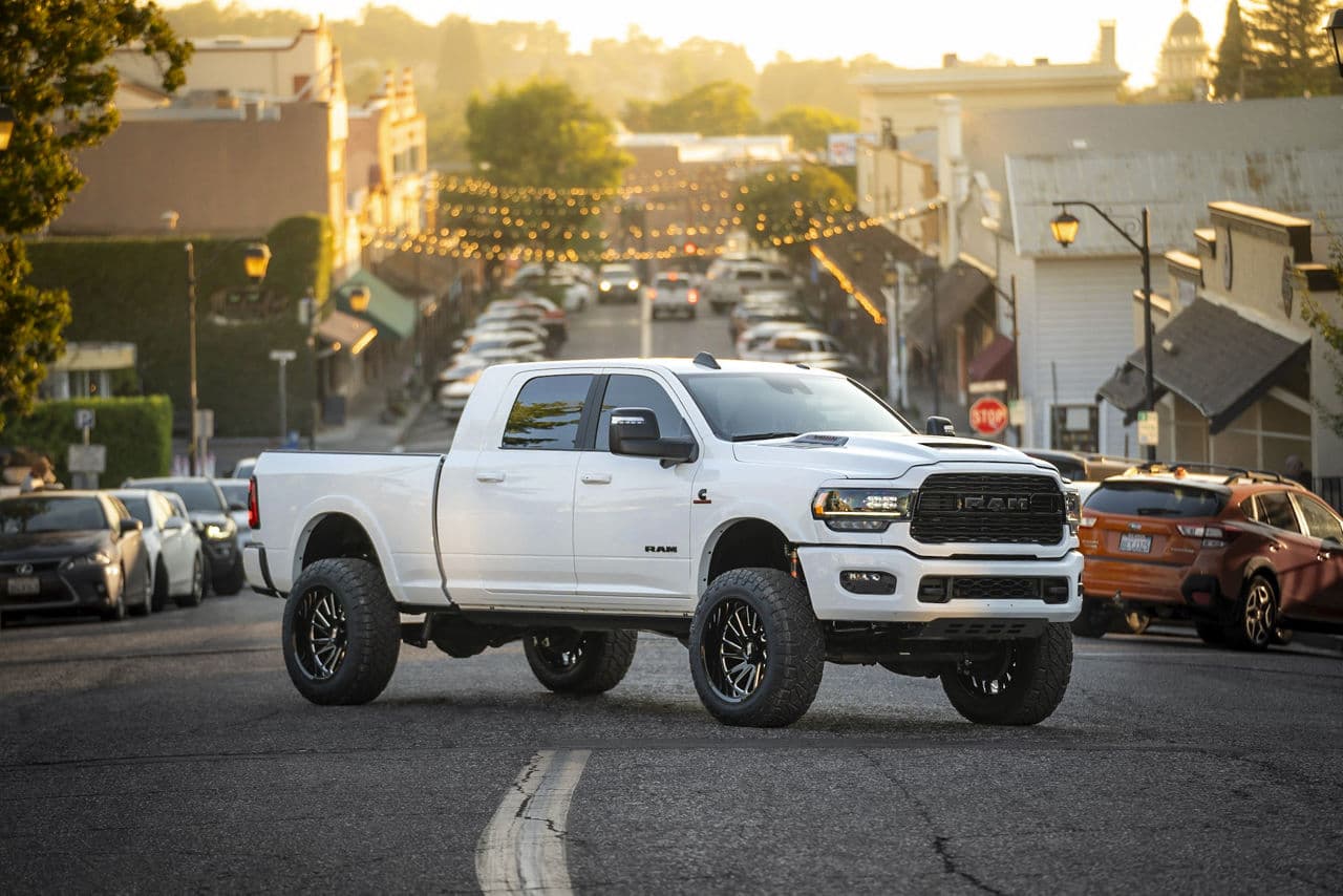 Detail view of 2020 Dodge Ram with wheels