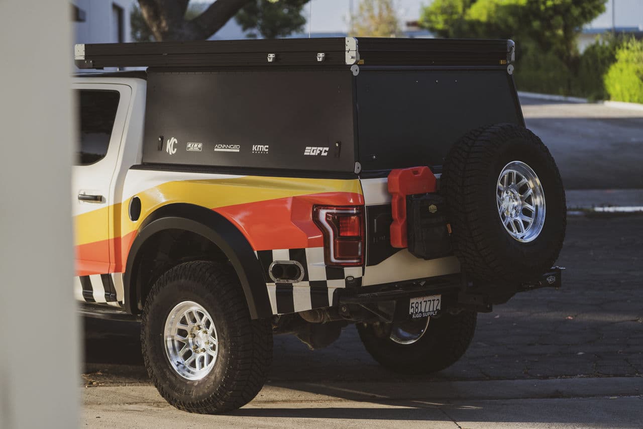 Side profile of 2020 Ford F150 Raptor with truck suv wheels