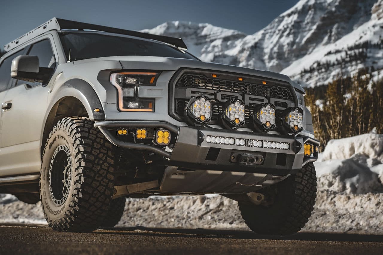 Front view of 2020 Ford F150 Raptor with wheels