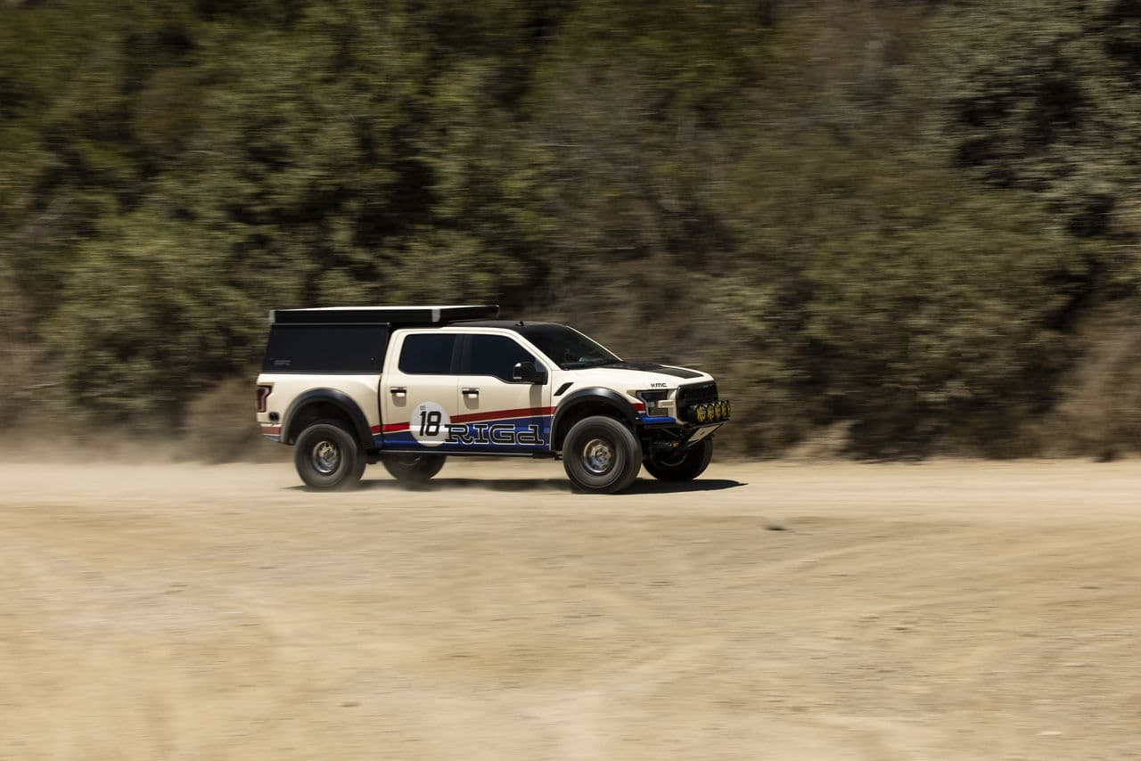 Interior of 2020 Ford F150 Raptor with wheels